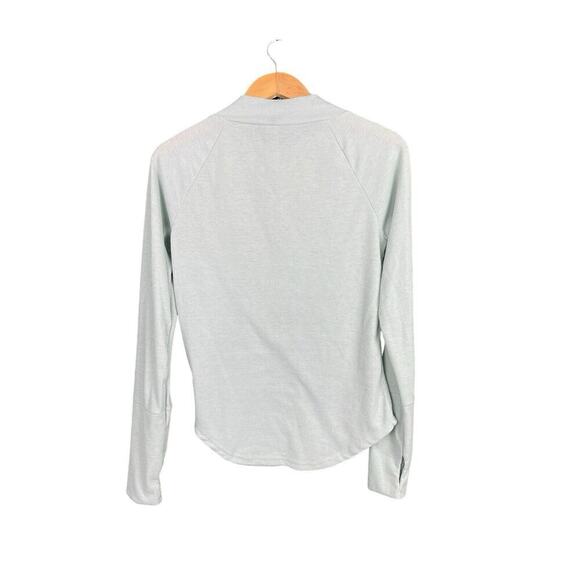 Jordann Ribbed Shirt Women Sz S Seafoam Green Long Sleeve Mock Neck Thumb Holes - Picture 10 of 12